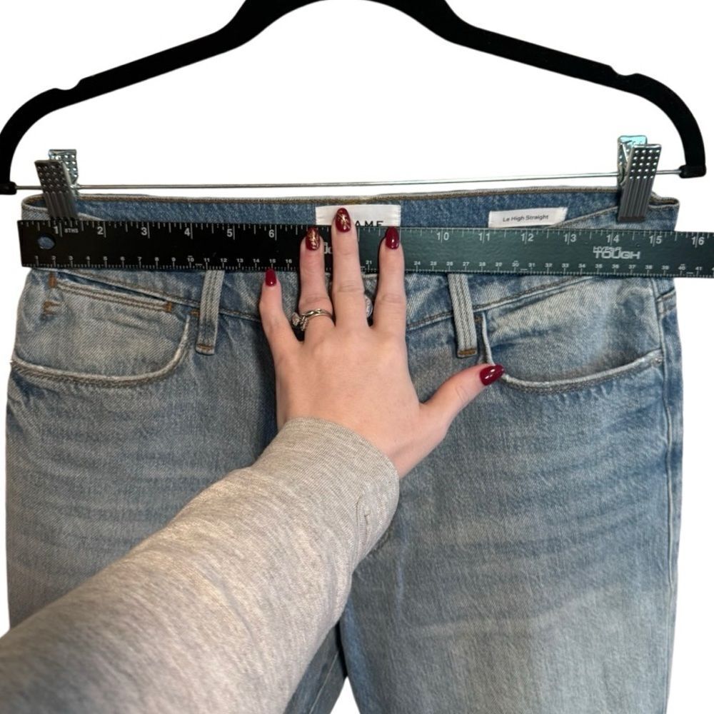 Frame Denim- Le High Straight Light Wash Winslow Jeans, Size 27 - Picture 13 of 16